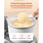 Ice Cream Maker, 1.7 L Capacity, 6-Speed Electric Stand Mixer, with LED Digital Display & Timer, Mixing Paddle, Dough Hook, Spla