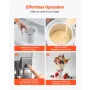 Ice Cream Maker, 1.7 L Capacity, 6-Speed Electric Stand Mixer, with LED Digital Display & Timer, Mixing Paddle, Dough Hook, Spla