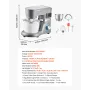 VEVOR Ice Cream Maker, 1.7 L Capacity, 6-Speed Electric Stand Mixer, with LED Digital Display & Timer, Mixing Paddle, Dough Hook