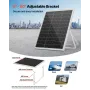 25W 12V Solar Panel Battery Charger, Solar Battery Trickle Charger Maintainer with Intelligent MPPT Controller & Adjustable Moun