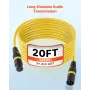 XLR-kabel 6,1 m, 6-pack, afskærmet balanceret DMX han- til