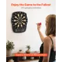 VEVOR Electronic Dart Board, 336mm Target Dartboard with 43 Games & 200+ Variations for Up to 8 Players, 6 Dart Shafts with Flig