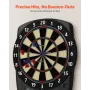 VEVOR Electronic Dart Board, 336mm Target Dartboard with 43 Games & 200+ Variations for Up to 8 Players, 6 Dart Shafts with Flig