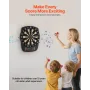 Electronic Dart Board, 336mm Target Dartboard with 43 Games & 200+ Variations for Up to 8 Players, 6 Dart Shafts with Flights & 