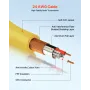 XLR-kabel 7,62 m, 4-pak, afskærmet balanceret DMX han- til