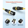 XLR-kabel 7,62 m, 4-pak, afskærmet balanceret DMX han- til