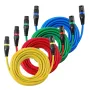VEVOR XLR-kabel 7,62 m, 4-pak, afskærmet balanceret DMX han- til hunmikrofonkabler, guldbelagt 3-benet