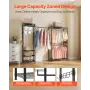 Clothing Garment Rack, Heavy Duty Clothes Rack, Freestanding Clothes Racks with Steel Frame, 363 kg Load Capacity Closet Wardrob