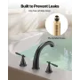 Roman Tub Faucet, Gooseneck Bath Tubs Faucets Set with 2 Handles, Roman Tub Faucets Deck Mount for Baby Care, Adult Bathing, 3 H