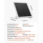 VEVOR 20W 12V Solar Battery Trickle Charger Maintainer, Mono Solar Panel Batterioplader med indbygget MPPT Controller & Adjusta