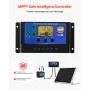 50W 12V Solar Battery Trickle Charger Maintainer, Mono Solar Panel Battery Charger with Upgraded MPPT Controller & Adjustable Mo