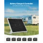 50W 12V Solar Battery Trickle Charger Maintainer, Mono Solar