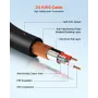 XLR-kabel 30,48 m, 2-pak, afskærmet balanceret DMX han- til