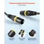 XLR Cable 30.48 m, 2 Pack, Shielded Balanced DMX Male to Female Microphone Cables, Gold-Plated 3-Pin XLR Mic Speaker Cord Wire, 