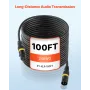 XLR Cable 30.48 m, 2 Pack, Shielded Balanced DMX Male to Female Microphone Cables, Gold-Plated 3-Pin XLR Mic Speaker Cord Wire, 