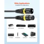 XLR-kabel 30,48 m, 2-pak, afskærmet balanceret DMX han- til