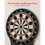 VEVOR elektronisk dartskive, 391 mm dartskive med 43 spil og 320+ variationer for op til 8 spillere, 6 dartskafter med flig