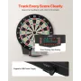 VEVOR Electronic Dart Board, 391mm Target Dartboard with 43 Games & 320+ Variations for Up to 8 Players, 6 Dart Shafts with Flig
