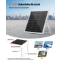VEVOR 20W 12V Solar Panel Batterioplader, Solar Battery Trickle Charger Maintainer med Intelligent MPPT Controller & Justerbar