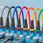 XLR-kabel 2 m, 10 pakke, afskærmet balanceret DMX han- til