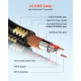 XLR-kabel 7,62 m, 6-pak, afskærmet balanceret DMX han- til