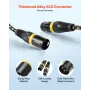 XLR-kabel 7,62 m, 6-pak, afskærmet balanceret DMX han- til