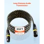 XLR-kabel 7,62 m, 6-pak, afskærmet balanceret DMX han- til