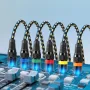 XLR Cable 7.62 m, 6 Pack, Shielded Balanced DMX Male to Female Microphone Cables, Gold-Plated 3-Pin XLR Mic Speaker Cord Wires, 