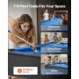 Pool Table, 213cm Portable Billiards Tables, Adjustable Feet Stable Game Table, Entertainment Set Includes Ball, Cue, Rack, Chal