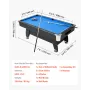 Pool Table, 213cm Portable Billiards Tables, Adjustable Feet Stable Game Table, Entertainment Set Includes Ball, Cue, Rack, Chal