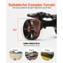 VEVOR Kayak Cart, 136.1 kg Load Capacity, Foldable Kayak Trolley with 25.4 cm Solid Rubber Tires & 1 Ratchet Strap, Paddle Board