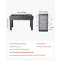 VEVOR Foosball Table, 137 cm Standard Size Table, Indoor Full Size Foosball Tables for Home, Family, and Game Room, Durable Socc