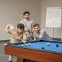 poolbord, 244 cm bærbare billardborde med træfinish, moderne
