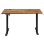 Height Adjustable Desk, 140 x 70.1 cm, 3-Key Modes Electric Standing Desk, Whole Piece Desk Board, Sturdy Dual Metal Frame, Max.