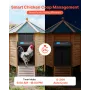 Automatic Chicken Coop Door, Battery Powered Chicken Coop Door with Timer & Manual Setting, Anti-Pinch Security, Durable Aluminu