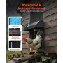 Automatic Chicken Coop Door, Battery Powered Chicken Coop Door with Timer & Manual Setting, Anti-Pinch Security, Durable Aluminu