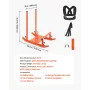VEVOR Vægtslæde, Steel Power Sled, Fitness styrketræningsslæder til atletisk træning Hastighedsforbedring, Workout Fitness Eq