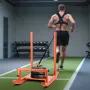 Weight Sled, Steel Power Sled, Fitness Strength Training Sleds for Athletic Exercise Speed Improvement, Workout Fitness Equipmen