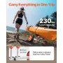 Kayak Cart, 104 kg Load Capacity, Canoe Cart Dolly with 25.4 cm Solid PU Tires & Kickstand, Assembles & Disassembles Within Seco