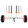 Kayak Cart, 104 kg Load Capacity, Canoe Cart Dolly with 25.4 cm Solid PU Tires & Kickstand, Assembles & Disassembles Within Seco