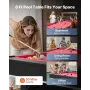 Pool Table, 183cm Portable Billiards Tables, Adjustable Feet Stable Game Table, Entertainment Set Includes Ball, Cue, Rack, Chal