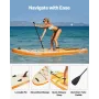 VEVOR Inflatable Stand Up Paddle Board, 3.05m x 84cm x 15cm Wide Ultra-Light SUP Paddleboard, All Accessories Included, Pump, Pa