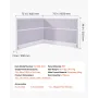 VEVOR Office Divider Privacy Partitions, 2-Pack, 1.83m x 1.22m Room Divider Walls, PET Workstation Cubicle Partition with Outlet
