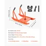 VEVOR Weight Sled, Steel Power Sled, Fitness Strength Training Sleds for Athletic Exercise Speed Improvement, Workout Fitness Eq