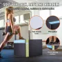 VEVOR 3 i 1 Plyometric Jump Box, 30/24/20 tommer skum Plyo Box, Platform & Jumping Agility Box, Anti-Slip Fitness Øvelse Step U
