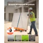 Drywall Cart Dolly, 816 kg bæreevne, stålpanel Dolly med 4