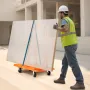 Drywall Cart Dolly, 816 kg Load Capacity, Steel Panel Dolly with 4 Swivel Casters, Durable & Long-lasting, Panel Truck Cart with