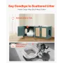 Cat Litter Box Enclosure for Multi Cats, 120 cm Hidden Litter Box Cabinet with 4 Rattan Doors & 2 Entries, Indoor Cat Washroom, 