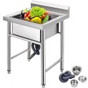 Handmade Sink Non-magnetic Stainless Steel Kitchen Sink Hand Made 1 Compartment 17.5?x 10 x 16.5 Inch Capacity Huge Tub Sink