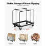 VEVOR Drywall Cart Dolly, 816 kg Load Capacity, Steel Panel Truck Cart with 12.5 mm Swivel Casters, Lumber Drywall Dolly with wi